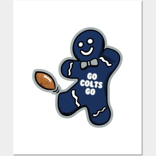 Indianapolis Colts Gingerbread Man Posters and Art